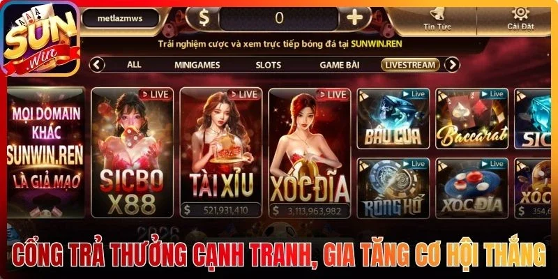 Cổng trả thưởng cạnh tranh, gia tăng cơ hội thắng