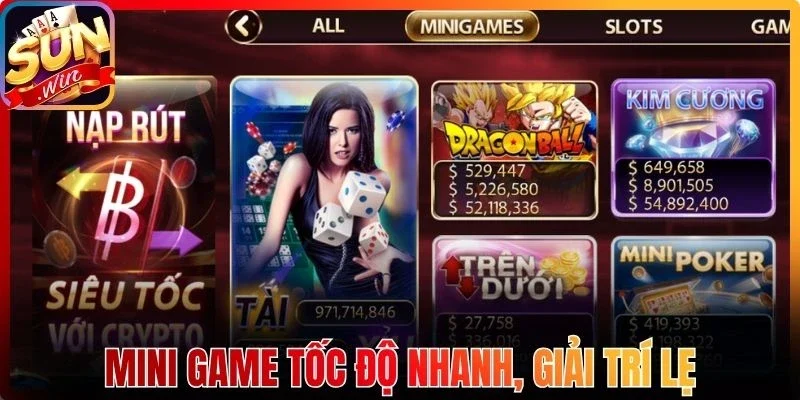 Mini game tốc độ nhanh, giải trí lẹ