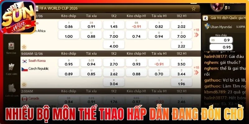 Nhiều bộ môn thể thao hấp dẫn đang đón chờ