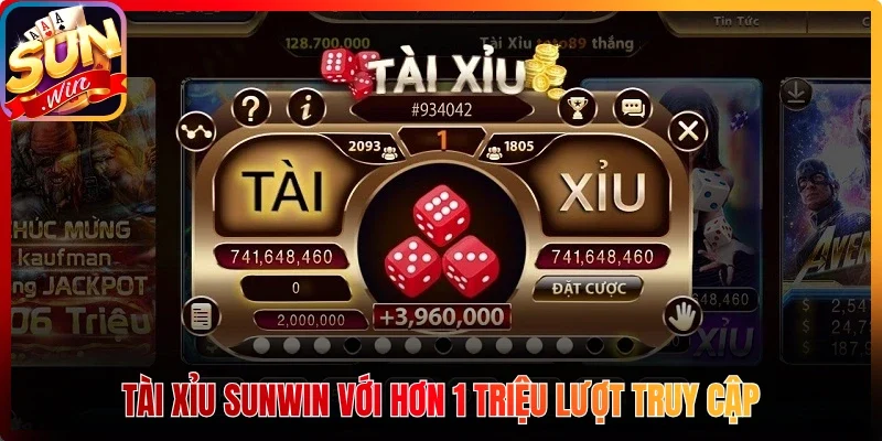 Tài Xỉu Sunwin với hơn 1 triệu lượt truy cập